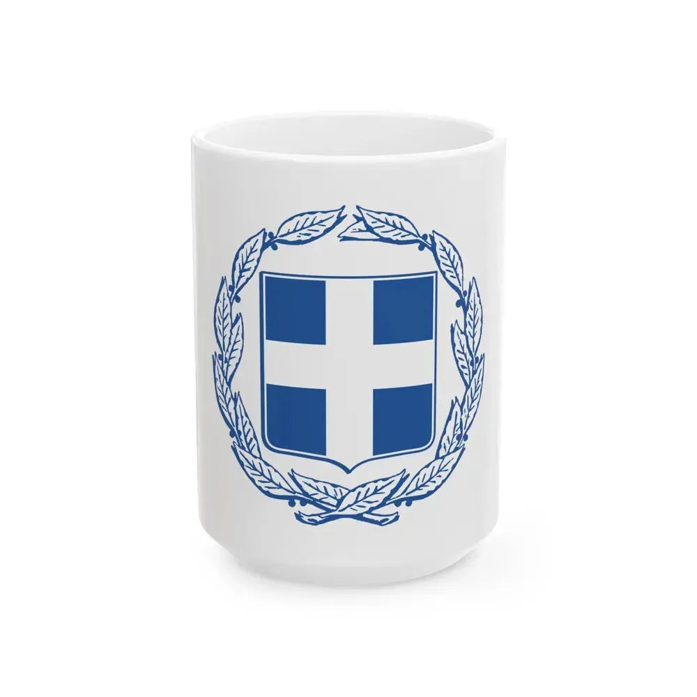 Coat of arms of Greece - White Coffee Mug 15oz - Go Mug Yourself