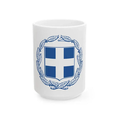 Coat of arms of Greece - White Coffee Mug 15oz - Go Mug Yourself