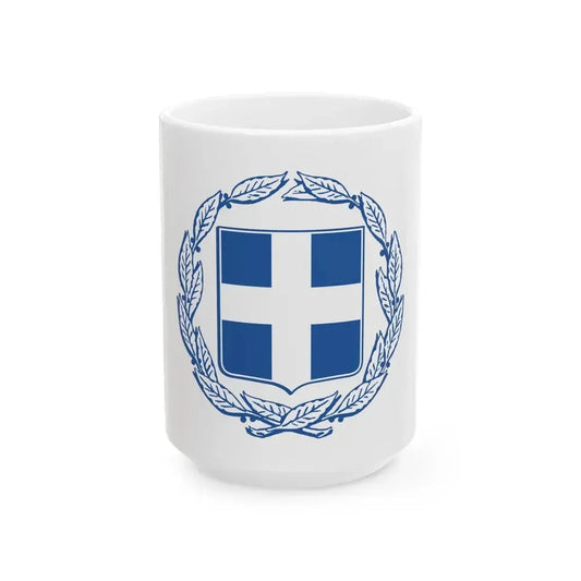 Coat of arms of Greece - White Coffee Mug 15oz - Go Mug Yourself