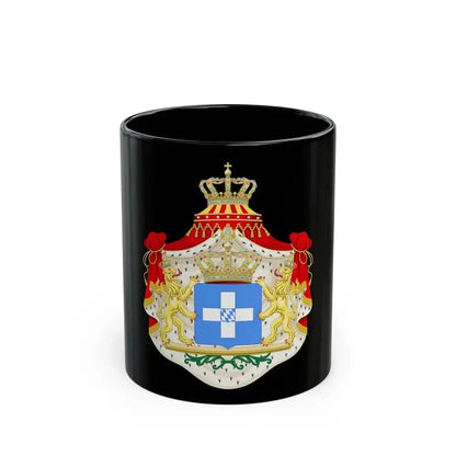 Coat of arms of Greece (Wittelsbach) - Black Coffee Mug 11oz - Go Mug Yourself