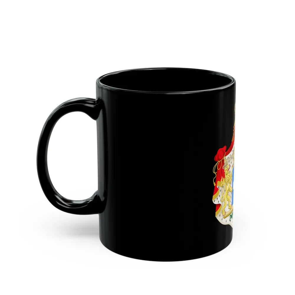 Coat of arms of Greece (Wittelsbach) - Black Coffee Mug-Go Mug Yourself