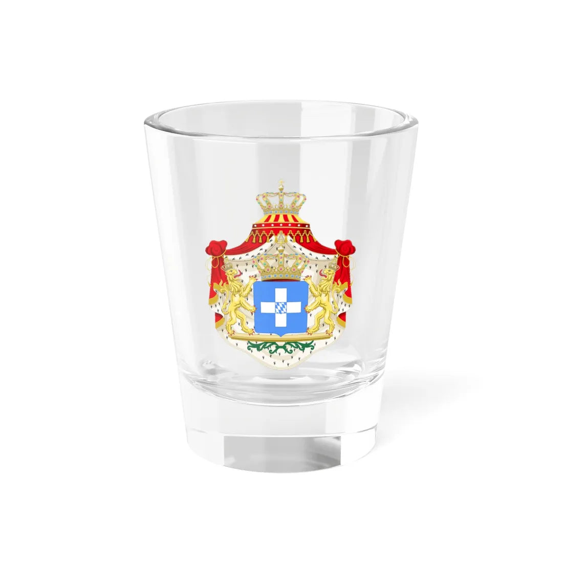 Coat of arms of Greece Wittelsbach (Germany) (Coat of Arms) Shot Glass 1.5oz 1.5oz - Go Mug Yourself