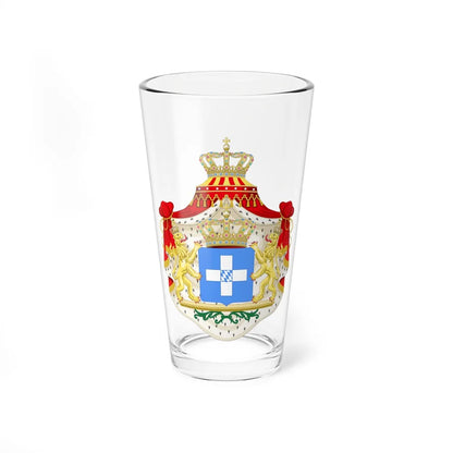 Coat of arms of Greece (Wittelsbach) - Pint Glass 16oz-16oz-Go Mug Yourself