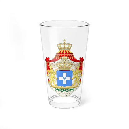 Coat of arms of Greece (Wittelsbach) - Pint Glass 16oz 16oz - Go Mug Yourself