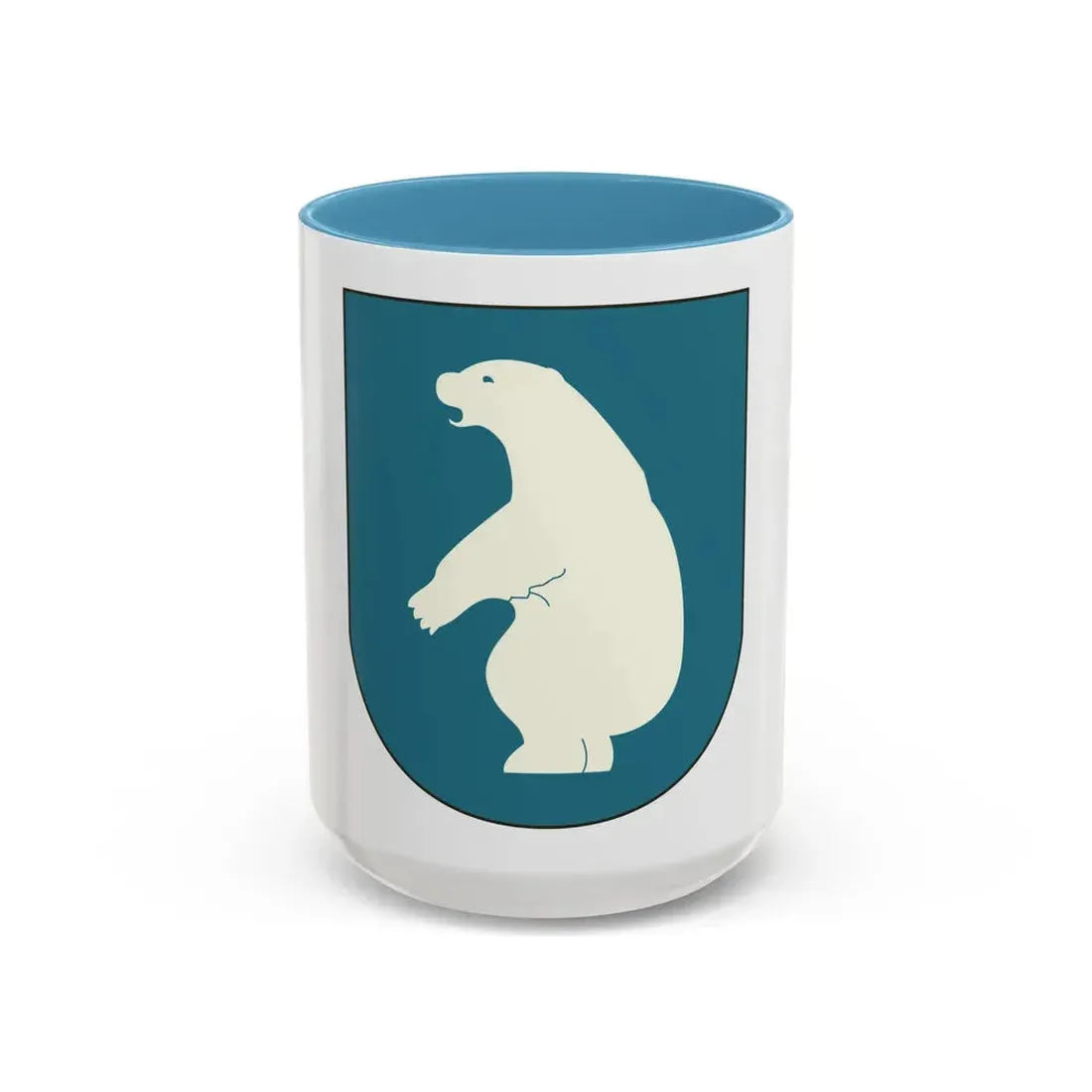 Coat of arms of Greenland 2 - Accent Coffee Mug 15oz Light Blue - Go Mug Yourself