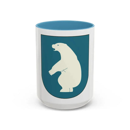 Coat of arms of Greenland 2 - Accent Coffee Mug 15oz Light Blue - Go Mug Yourself