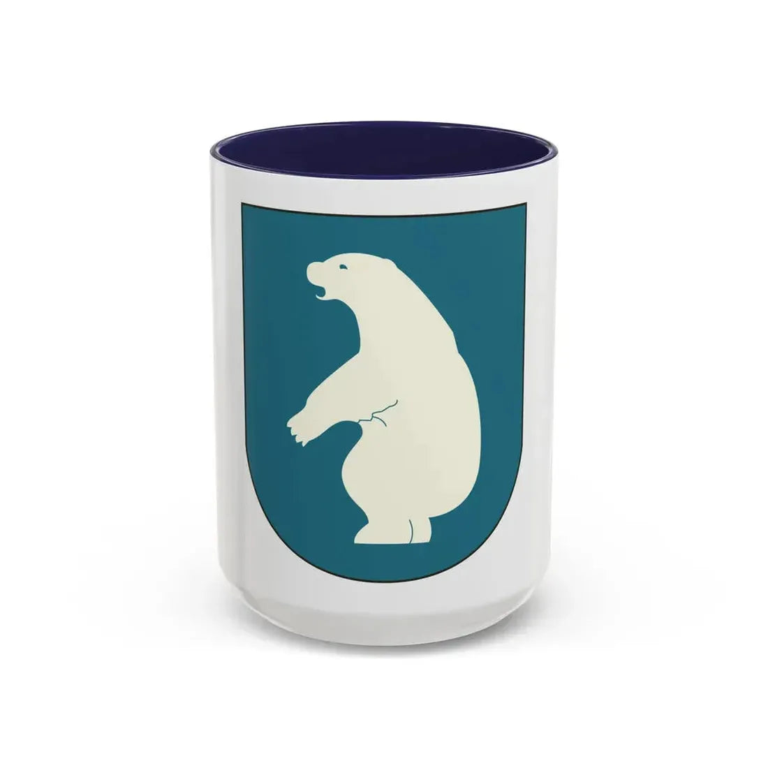 Coat of arms of Greenland 2 - Accent Coffee Mug 15oz Navy - Go Mug Yourself