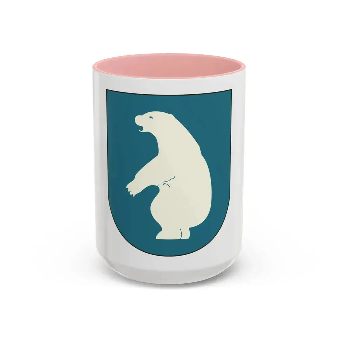 Coat of arms of Greenland 2 - Accent Coffee Mug 15oz Pink - Go Mug Yourself