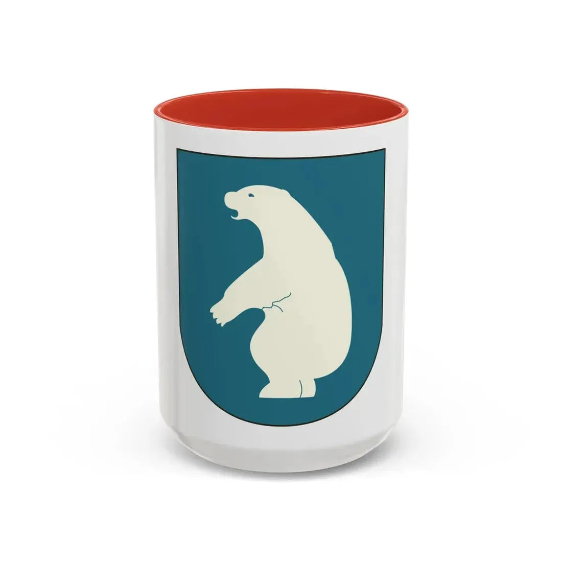 Coat of arms of Greenland 2 - Accent Coffee Mug 15oz Red - Go Mug Yourself
