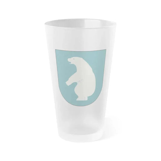 Coat of arms of Greenland 2 - Frosted Pint Glass 16oz Default Title - Go Mug Yourself