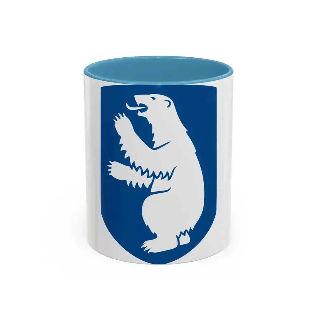Coat of arms of Greenland - Accent Coffee Mug 11oz Light Blue - Go Mug Yourself