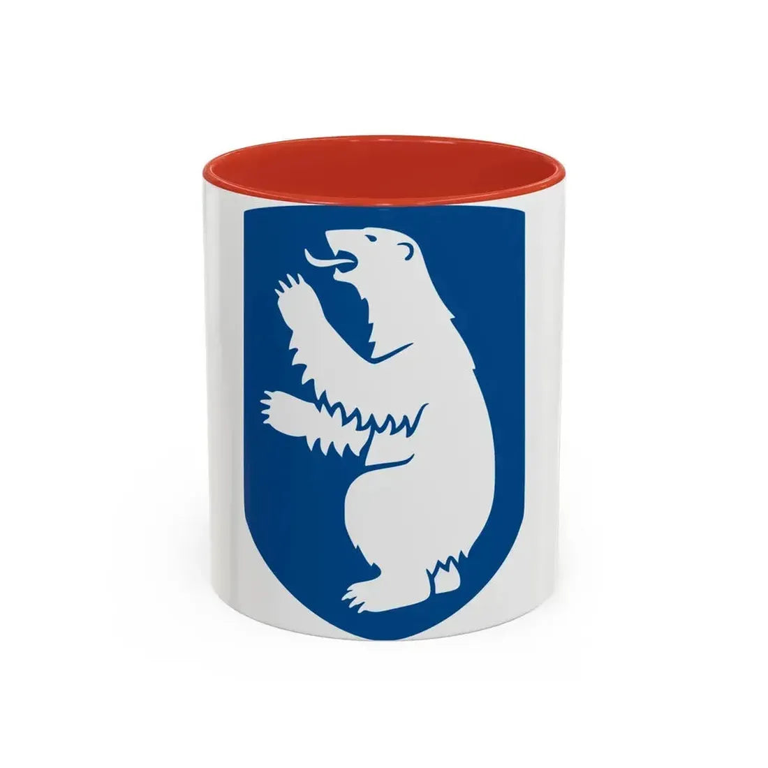 Coat of arms of Greenland - Accent Coffee Mug 11oz Red - Go Mug Yourself