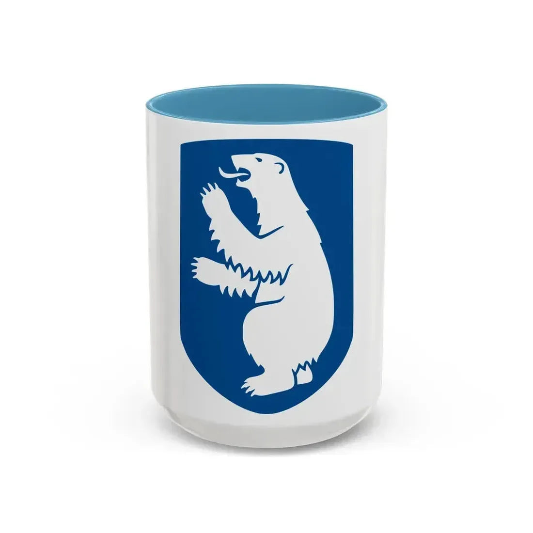 Coat of arms of Greenland - Accent Coffee Mug 15oz Light Blue - Go Mug Yourself