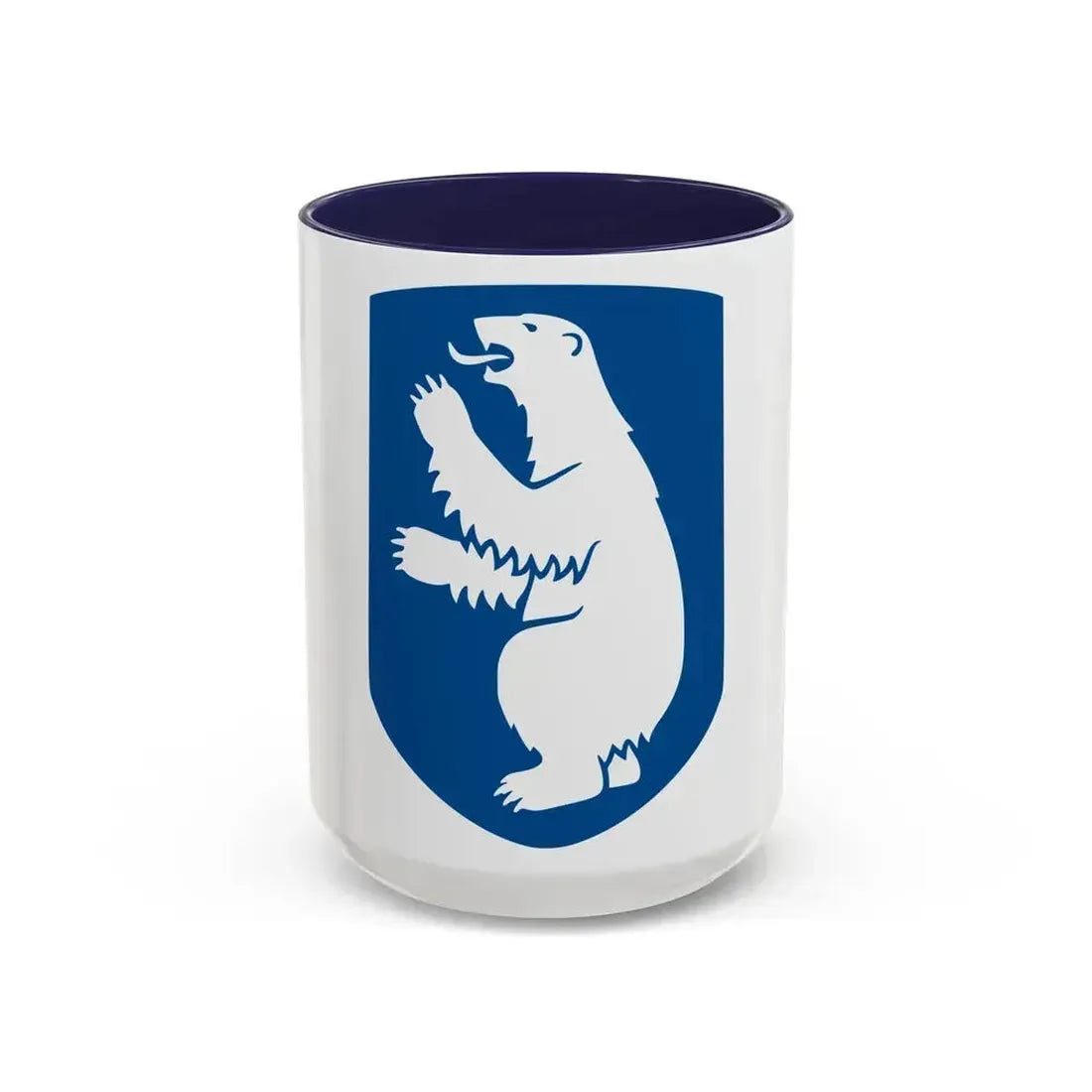 Coat of arms of Greenland - Accent Coffee Mug 15oz Navy - Go Mug Yourself