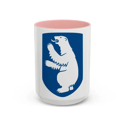 Coat of arms of Greenland - Accent Coffee Mug 15oz Pink - Go Mug Yourself
