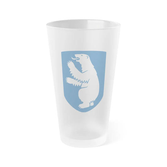 Coat of arms of Greenland - Frosted Pint Glass 16oz-16oz-Frosted-Go Mug Yourself