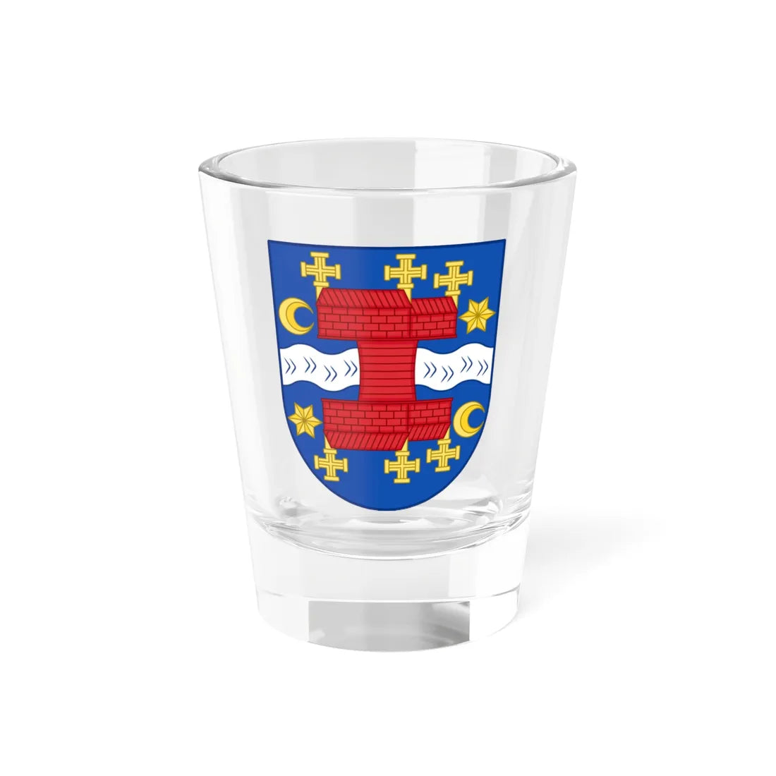 Coat of arms of Grenaa (Denmark) (Coat of Arms) Shot Glass 1.5oz 1.5oz - Go Mug Yourself