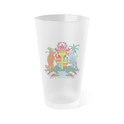 Coat of arms of Grenada - Frosted Pint Glass 16oz-16oz-Frosted-Go Mug Yourself