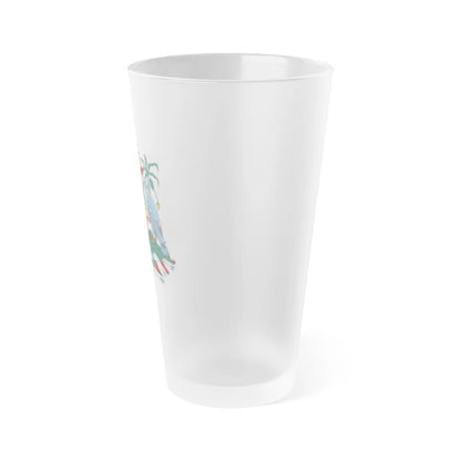 Coat of arms of Grenada - Frosted Pint Glass 16oz-Go Mug Yourself