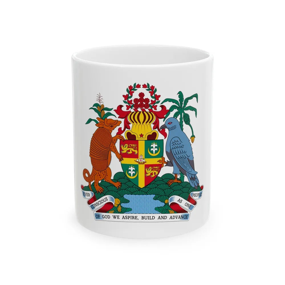 Coat of arms of Grenada - White Coffee Mug-11oz-Go Mug Yourself