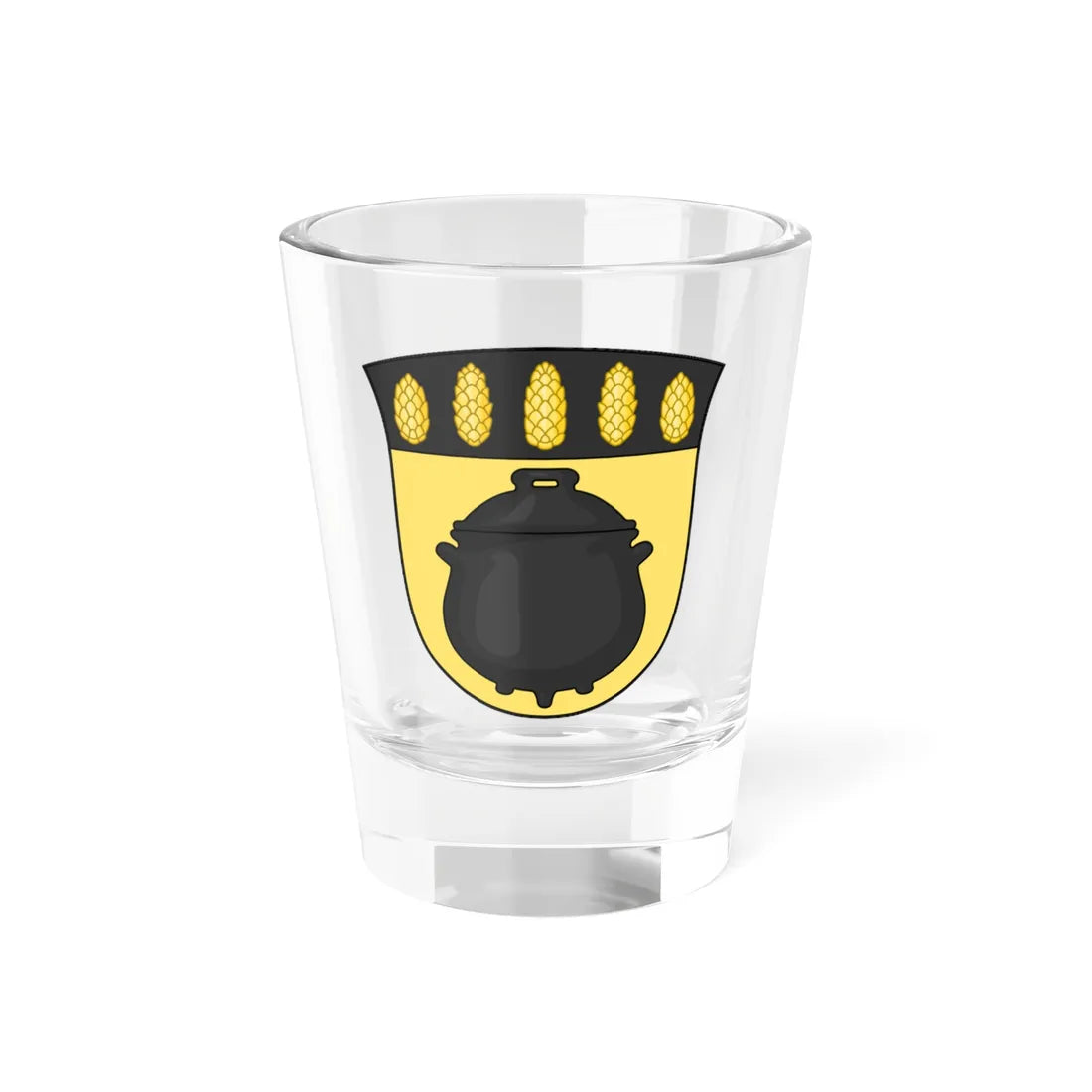 Coat of arms of Grindsted (Denmark) (Coat of Arms) Shot Glass 1.5oz 1.5oz - Go Mug Yourself