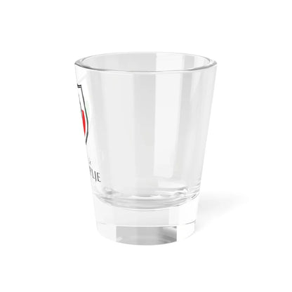 Coat of arms of Grosuplje with lettering (Slovenia) (Coat of Arms) Shot Glass 1.5oz - Go Mug Yourself