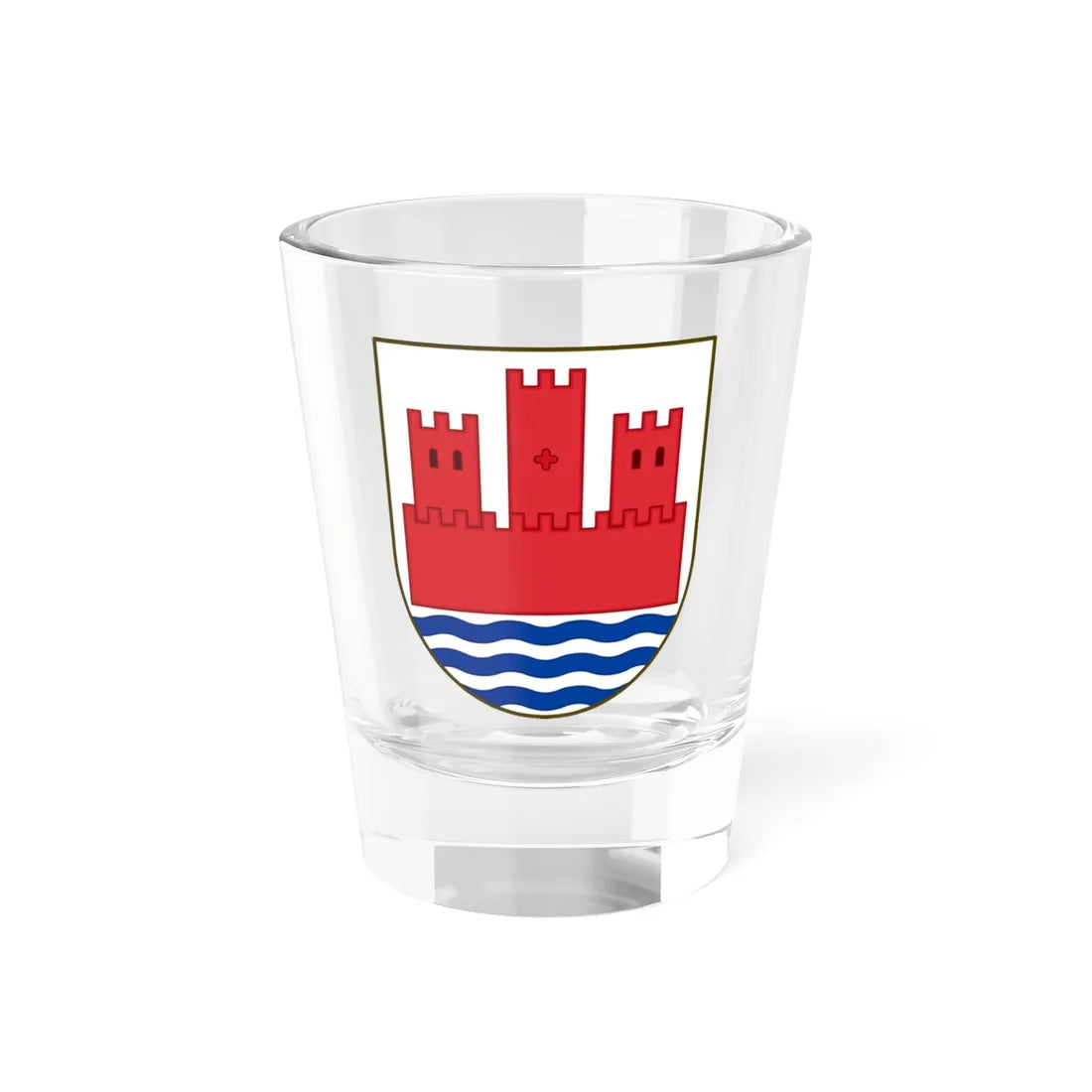 Coat of arms of Græsted-Gilleleje (Denmark) (Coat of Arms) Shot Glass 1.5oz 1.5oz - Go Mug Yourself