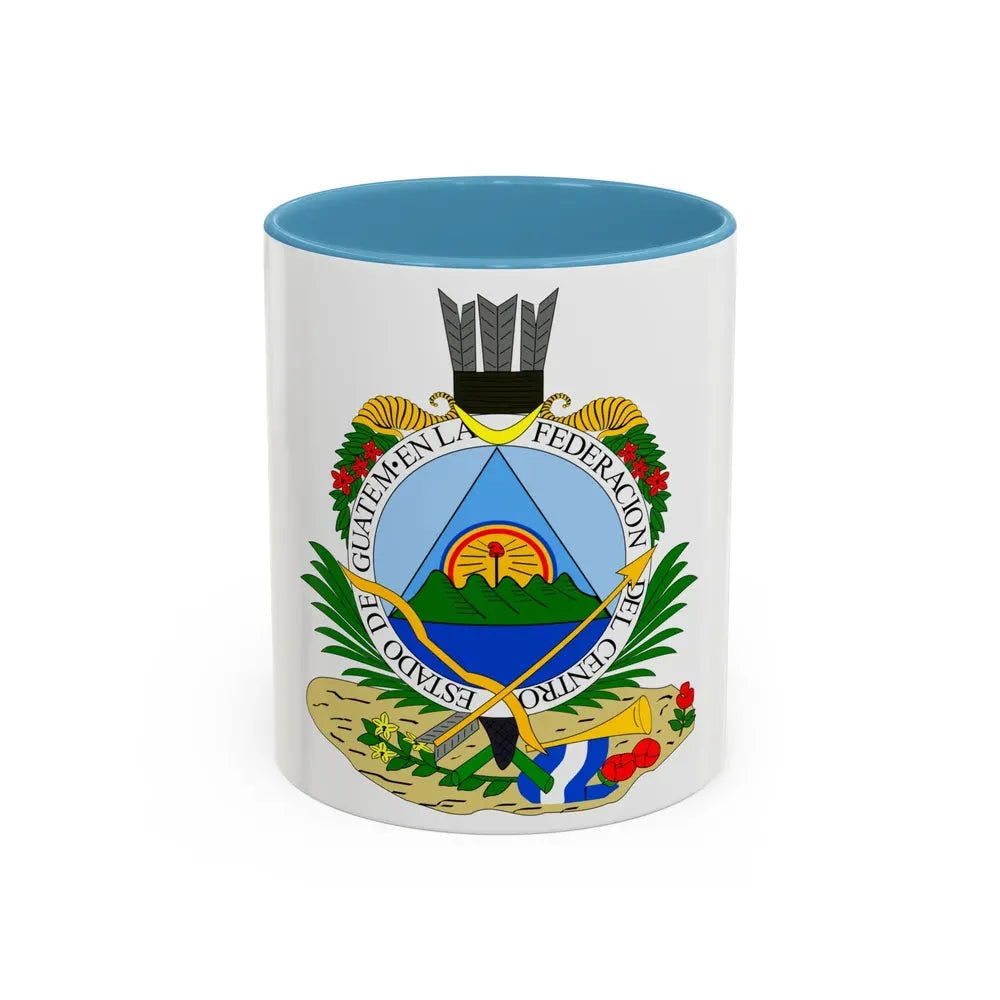 Coat of arms of Guatemala (1825-1843) - Accent Coffee Mug 11oz Light Blue - Go Mug Yourself