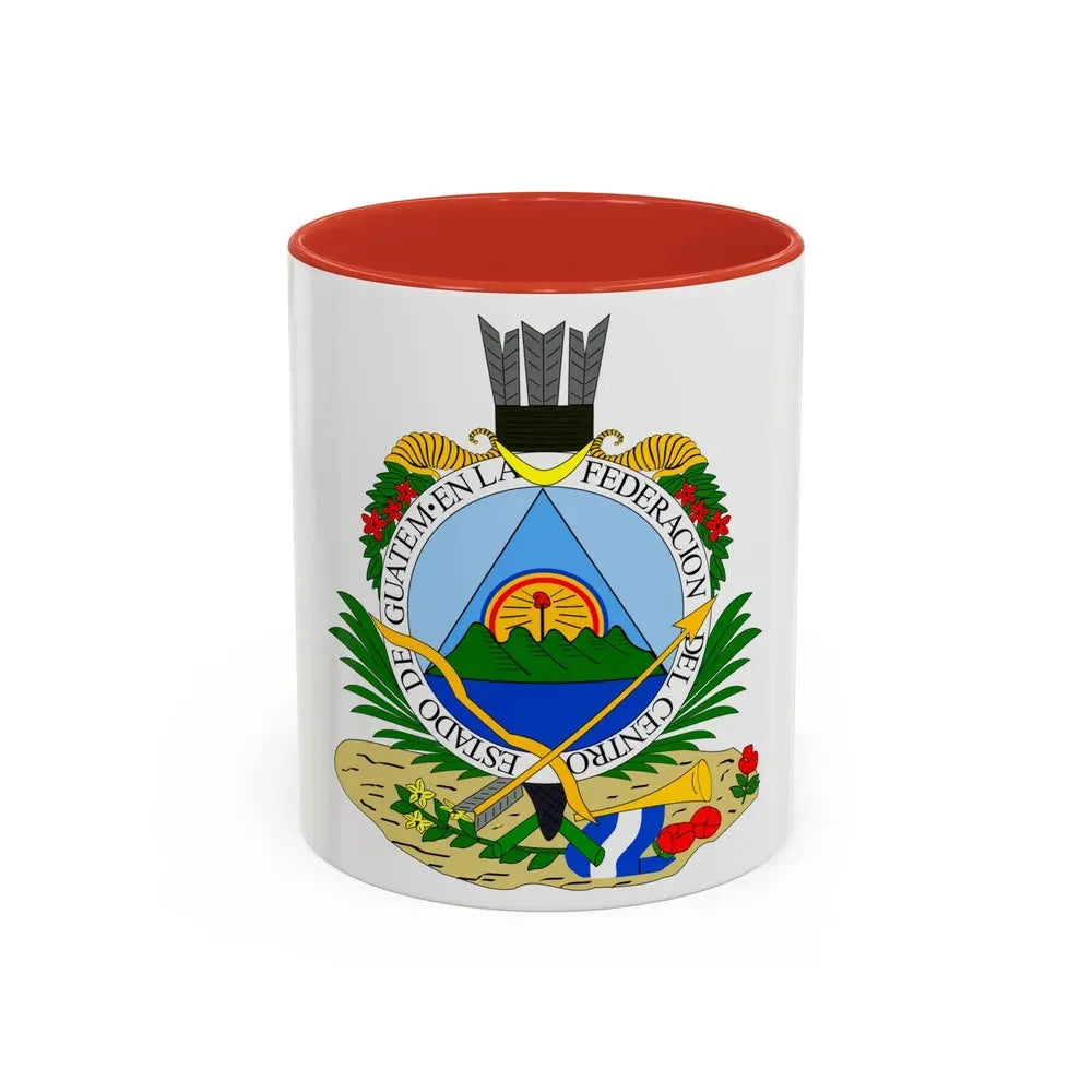 Coat of arms of Guatemala (1825-1843) - Accent Coffee Mug 11oz Red - Go Mug Yourself