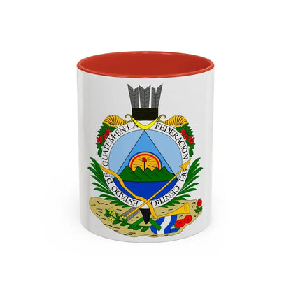 Coat of arms of Guatemala (1825-1843) - Accent Coffee Mug 11oz Red - Go Mug Yourself