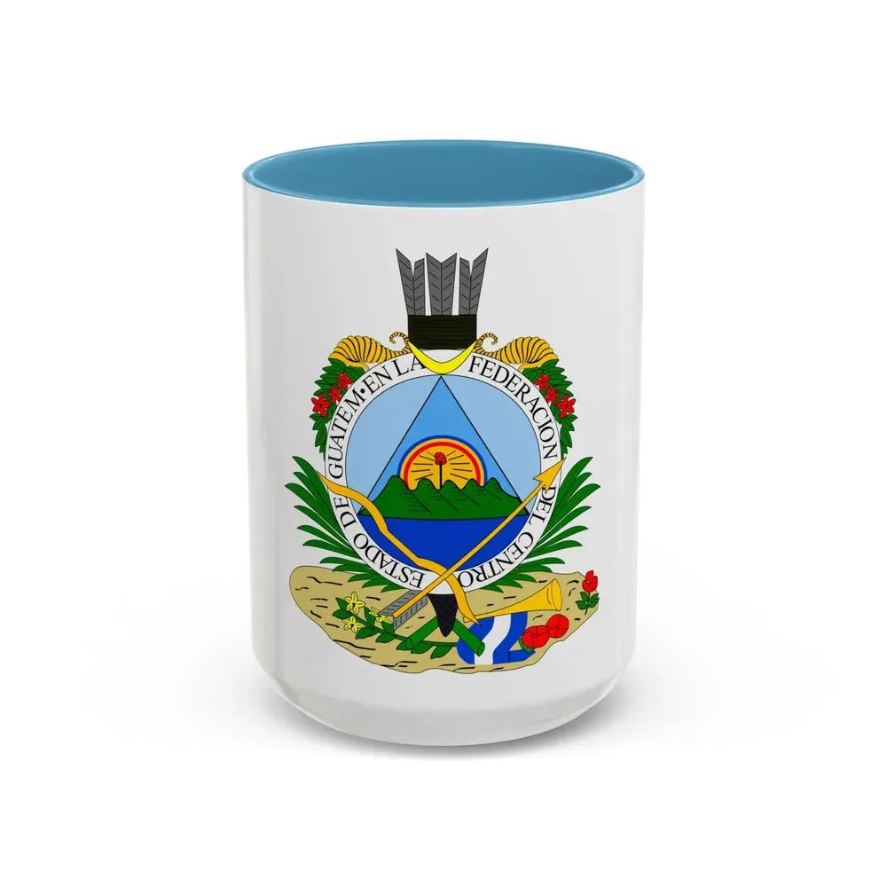 Coat of arms of Guatemala (1825-1843) - Accent Coffee Mug 15oz Light Blue - Go Mug Yourself
