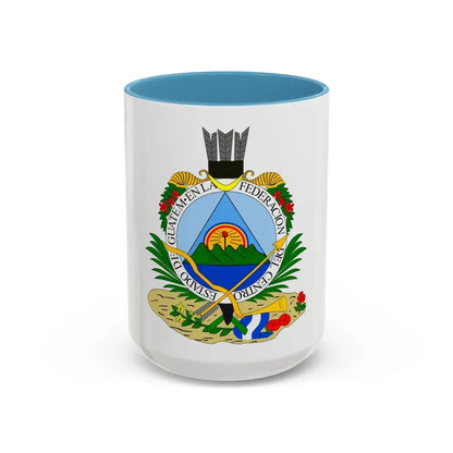 Coat of arms of Guatemala (1825-1843) - Accent Coffee Mug 15oz Light Blue - Go Mug Yourself