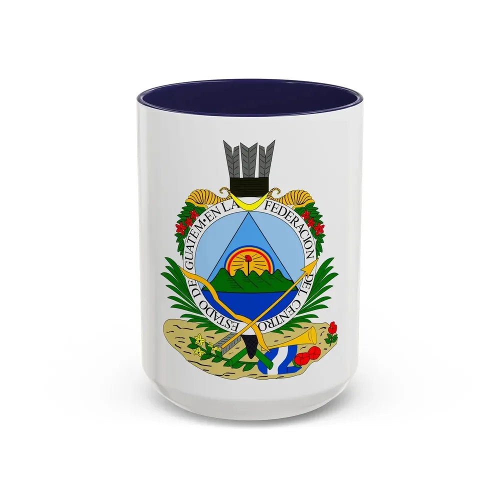 Coat of arms of Guatemala (1825-1843) - Accent Coffee Mug 15oz Navy - Go Mug Yourself