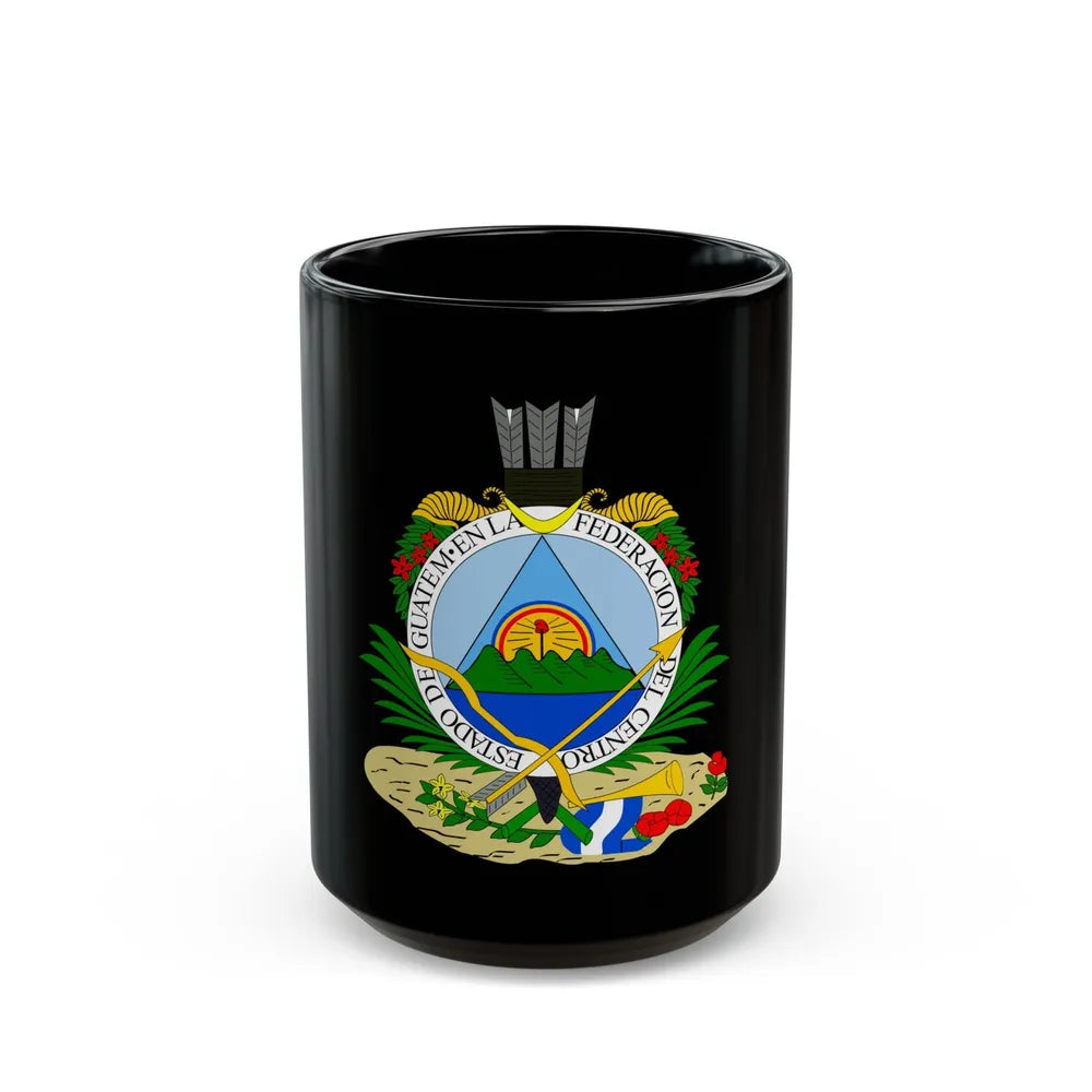 Coat of arms of Guatemala (1825-1843) - Black Coffee Mug-15oz-Go Mug Yourself