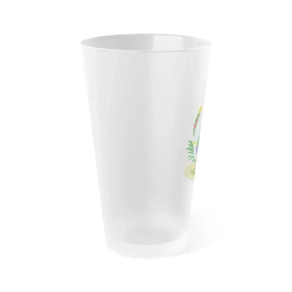 Coat of arms of Guatemala (1825-1843) - Frosted Pint Glass 16oz - Go Mug Yourself