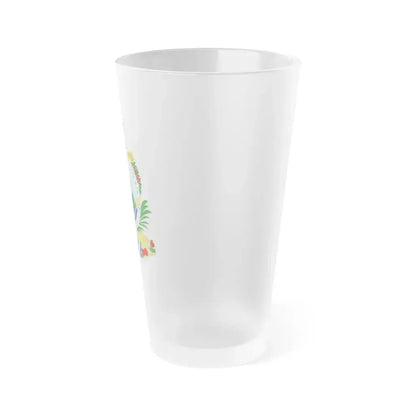 Coat of arms of Guatemala (1825-1843) - Frosted Pint Glass 16oz - Go Mug Yourself