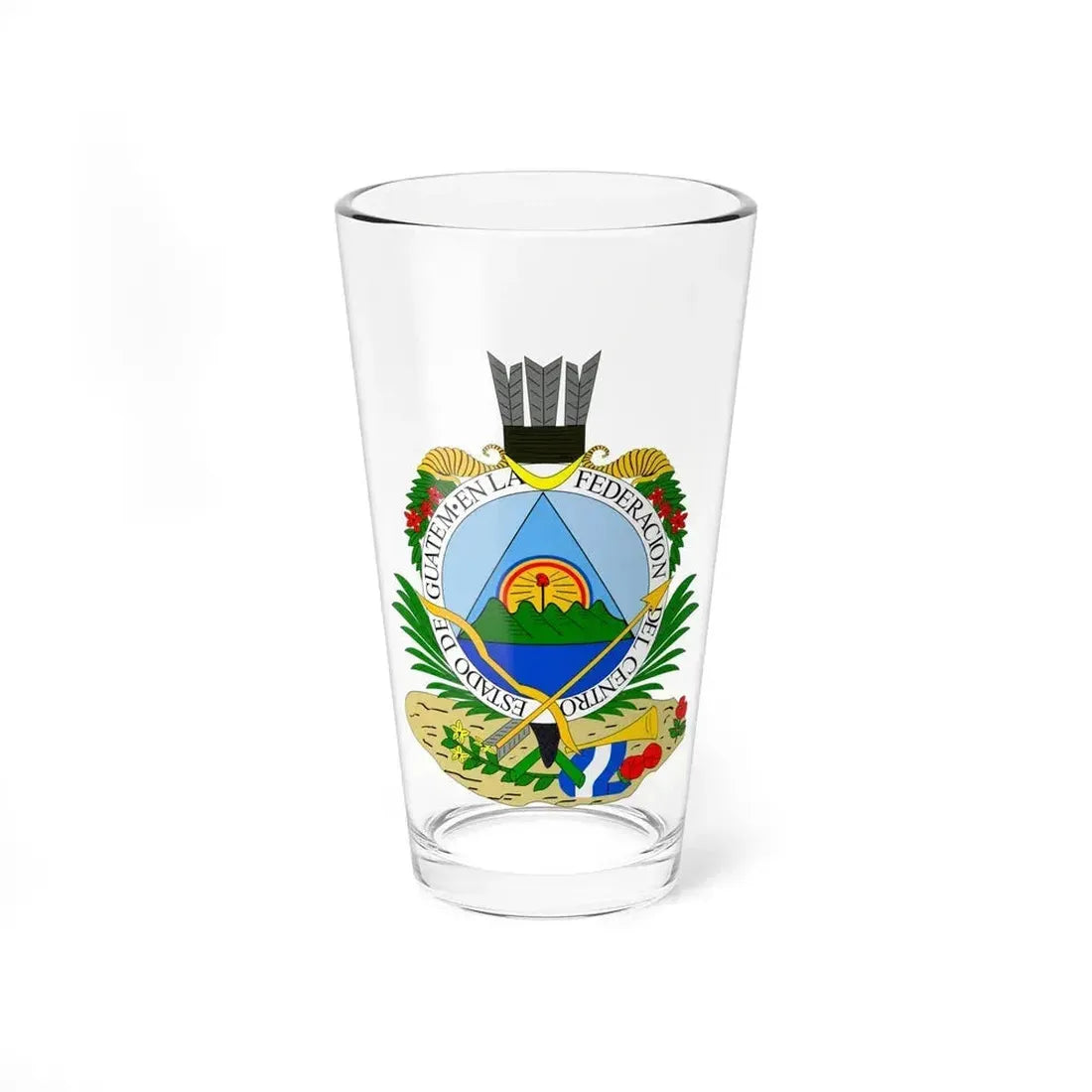 Coat of arms of Guatemala (1825-1843) - Pint Glass 16oz 16oz - Go Mug Yourself