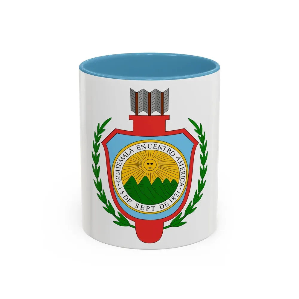 Coat of arms of Guatemala (1843-1851) - Accent Coffee Mug 11oz Light Blue - Go Mug Yourself