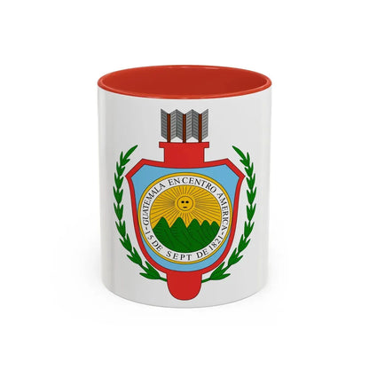 Coat of arms of Guatemala (1843-1851) - Accent Coffee Mug 11oz Red - Go Mug Yourself