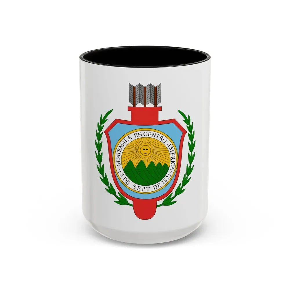 Coat of arms of Guatemala (1843-1851) - Accent Coffee Mug 15oz Black - Go Mug Yourself