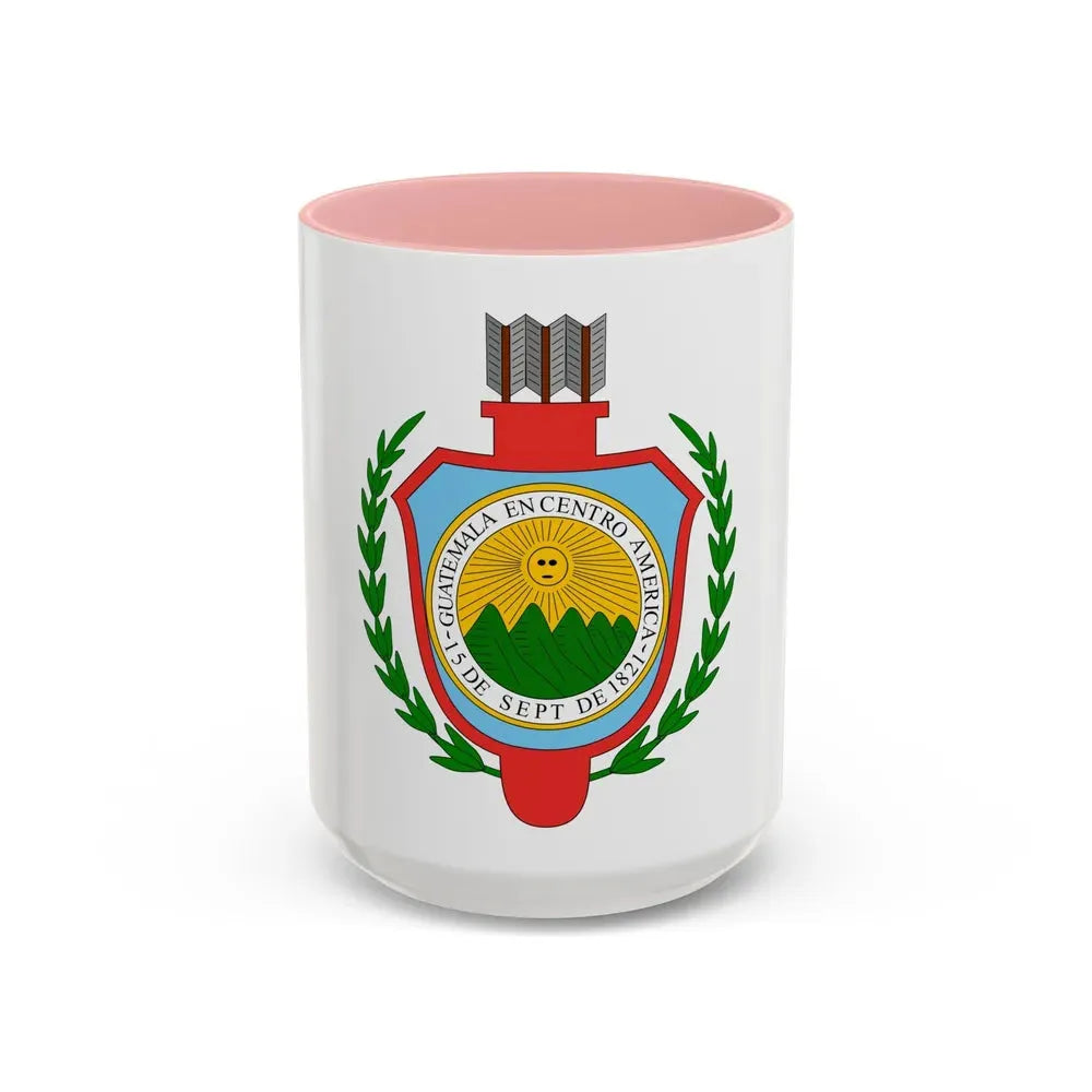 Coat of arms of Guatemala (1843-1851) - Accent Coffee Mug 15oz Pink - Go Mug Yourself