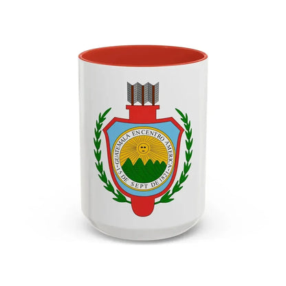 Coat of arms of Guatemala (1843-1851) - Accent Coffee Mug 15oz Red - Go Mug Yourself
