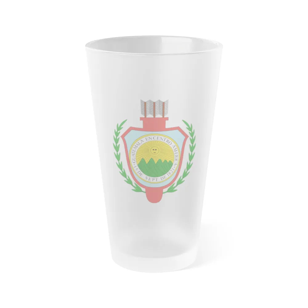 Coat of arms of Guatemala (1843-1851) - Frosted Pint Glass 16oz-16oz-Frosted-Go Mug Yourself