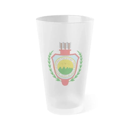 Coat of arms of Guatemala (1843-1851) - Frosted Pint Glass 16oz 16oz Frosted - Go Mug Yourself