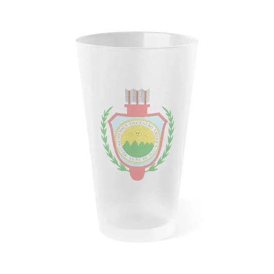 Coat of arms of Guatemala (1843-1851) - Frosted Pint Glass 16oz 16oz Frosted - Go Mug Yourself