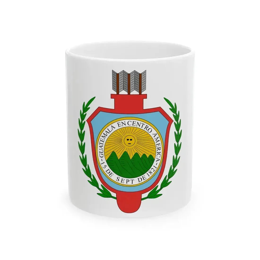 Coat of arms of Guatemala (1843-1851) - White Coffee Mug 11oz - Go Mug Yourself
