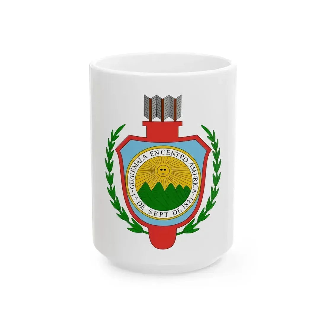 Coat of arms of Guatemala (1843-1851) - White Coffee Mug 15oz - Go Mug Yourself