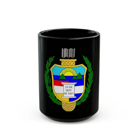 Coat of arms of guatemala (1851-1858) - Black Coffee Mug 15oz - Go Mug Yourself