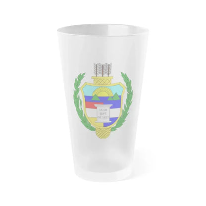Coat of arms of guatemala (1851-1858) - Frosted Pint Glass 16oz 16oz Frosted - Go Mug Yourself