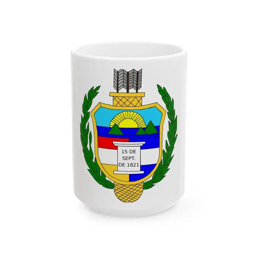 Coat of arms of guatemala (1851-1858) - White Coffee Mug 15oz - Go Mug Yourself